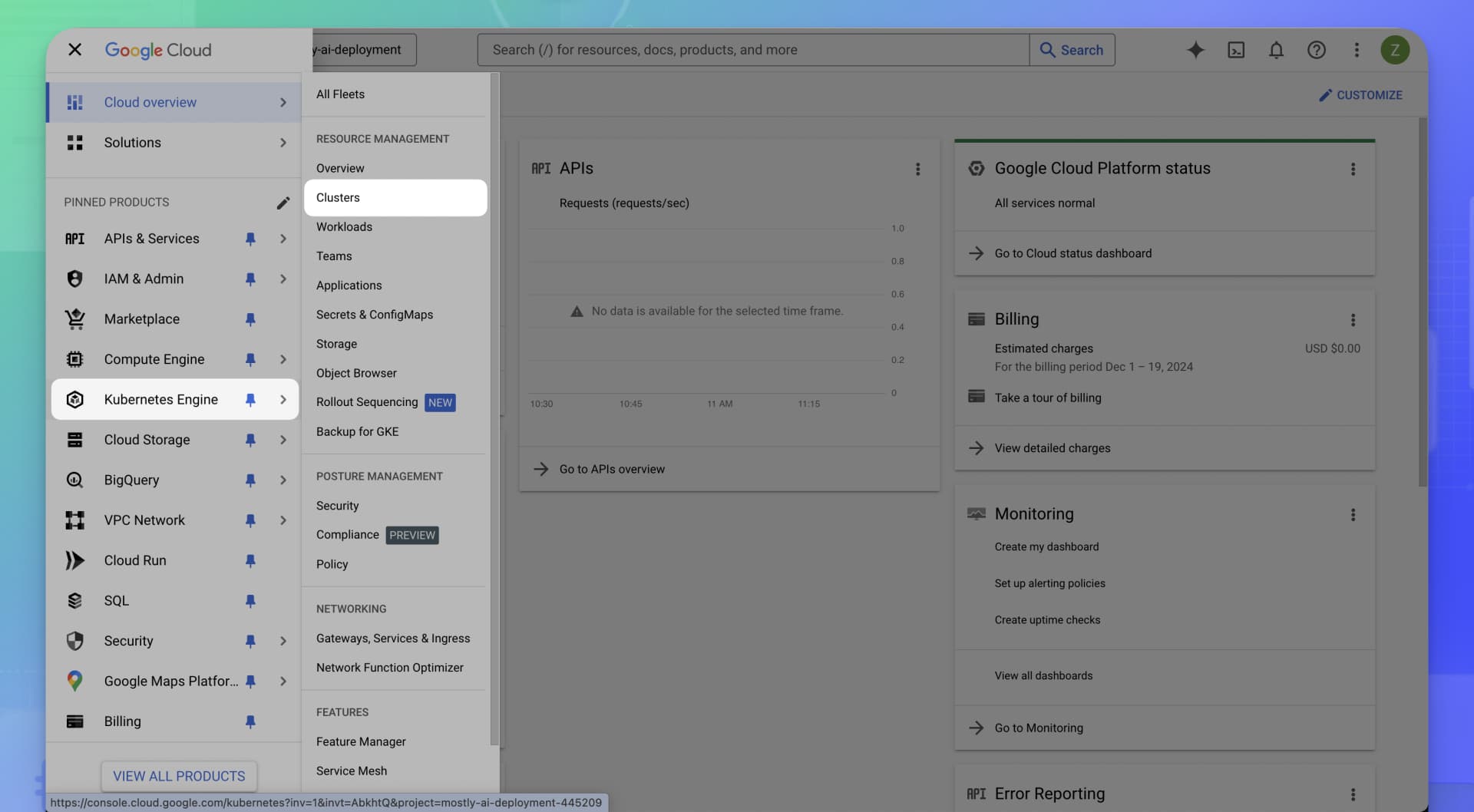 Google Cloud - Select Kubernetes Engine